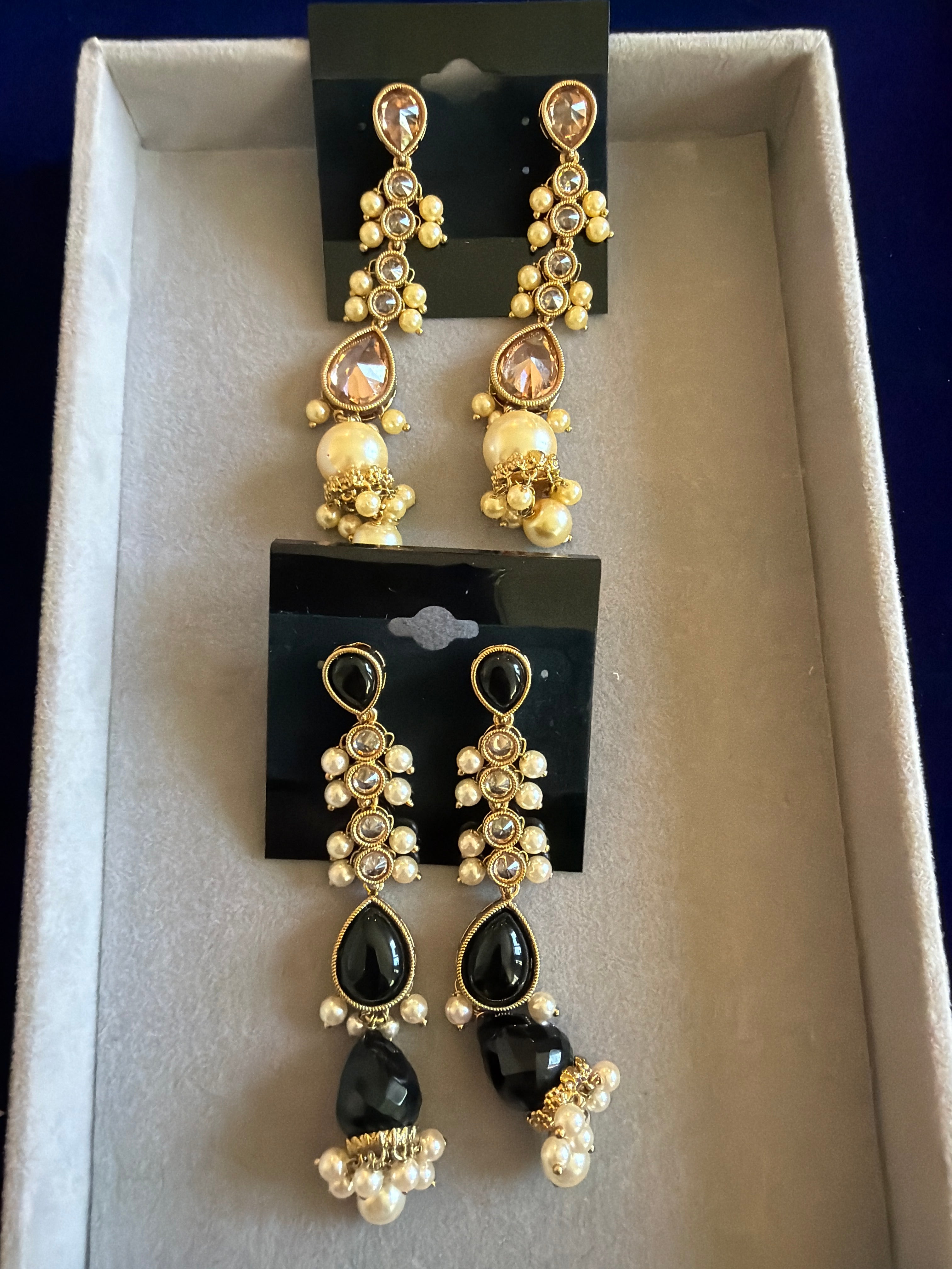 Kundan and Pearl mix earring