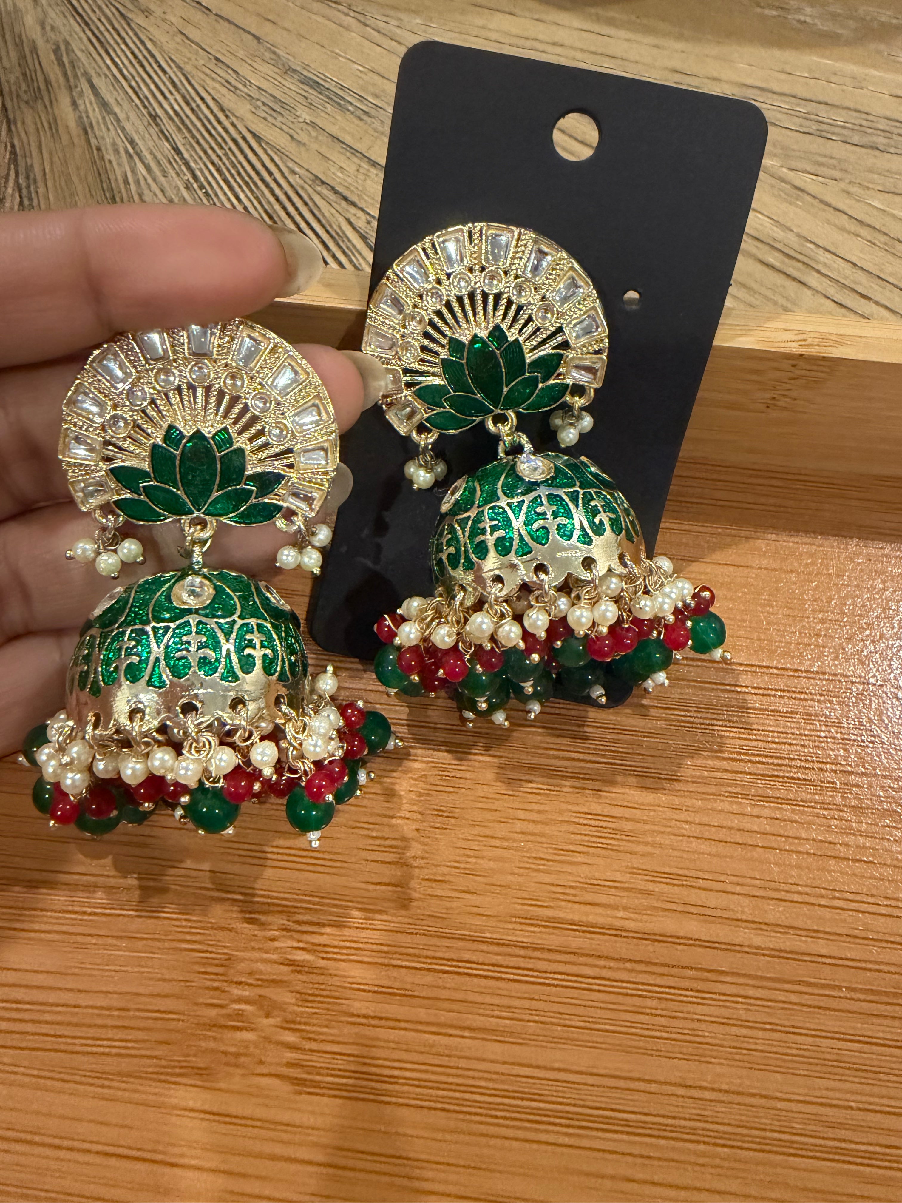 Lotus Jhumka