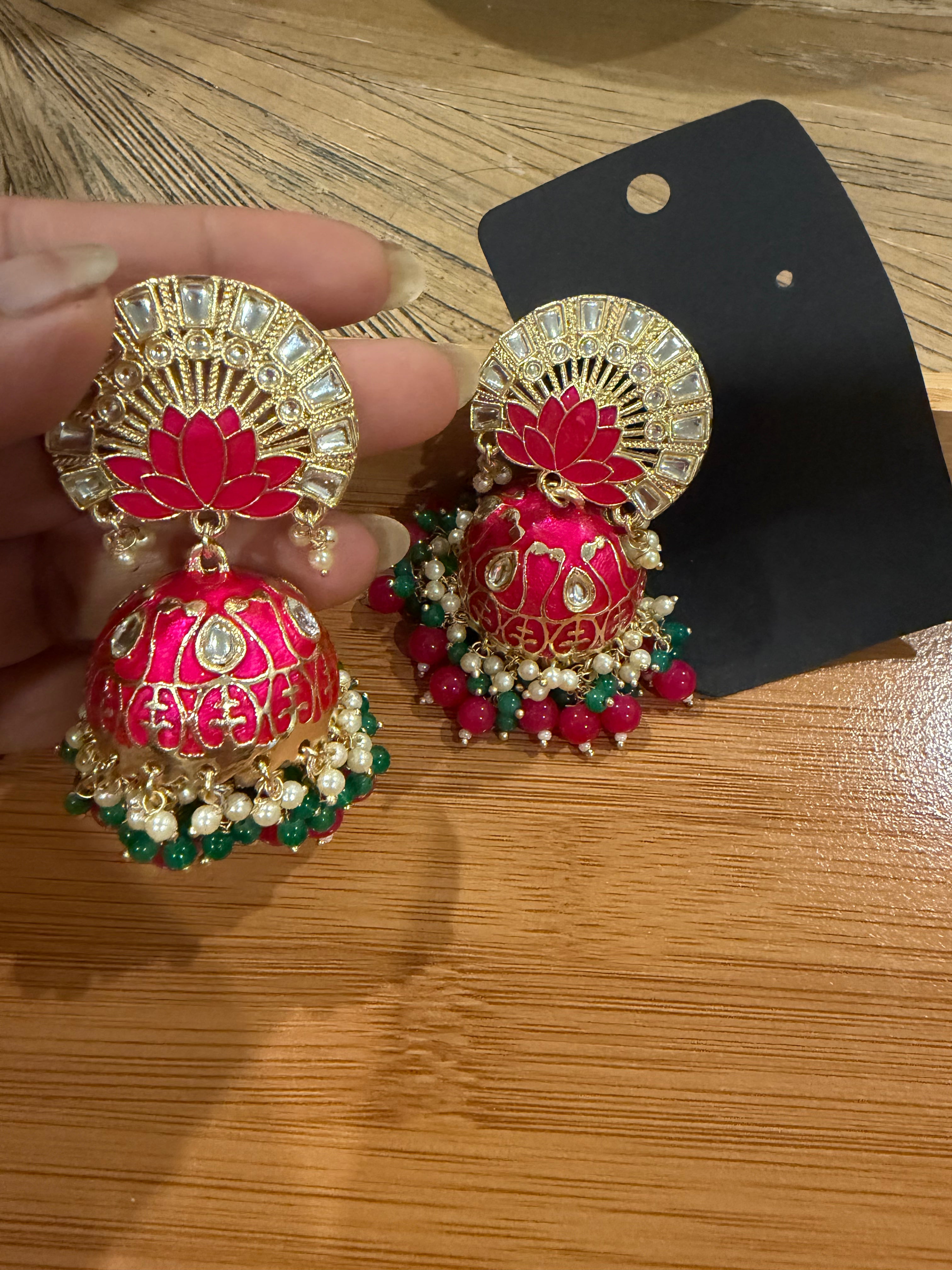 Lotus Jhumka